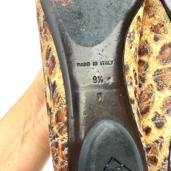 Donald J Pliner Henna Leopard Print Tapestry Mary Jane Ballet Flats Size 9.5 - Picture 9 of 9
